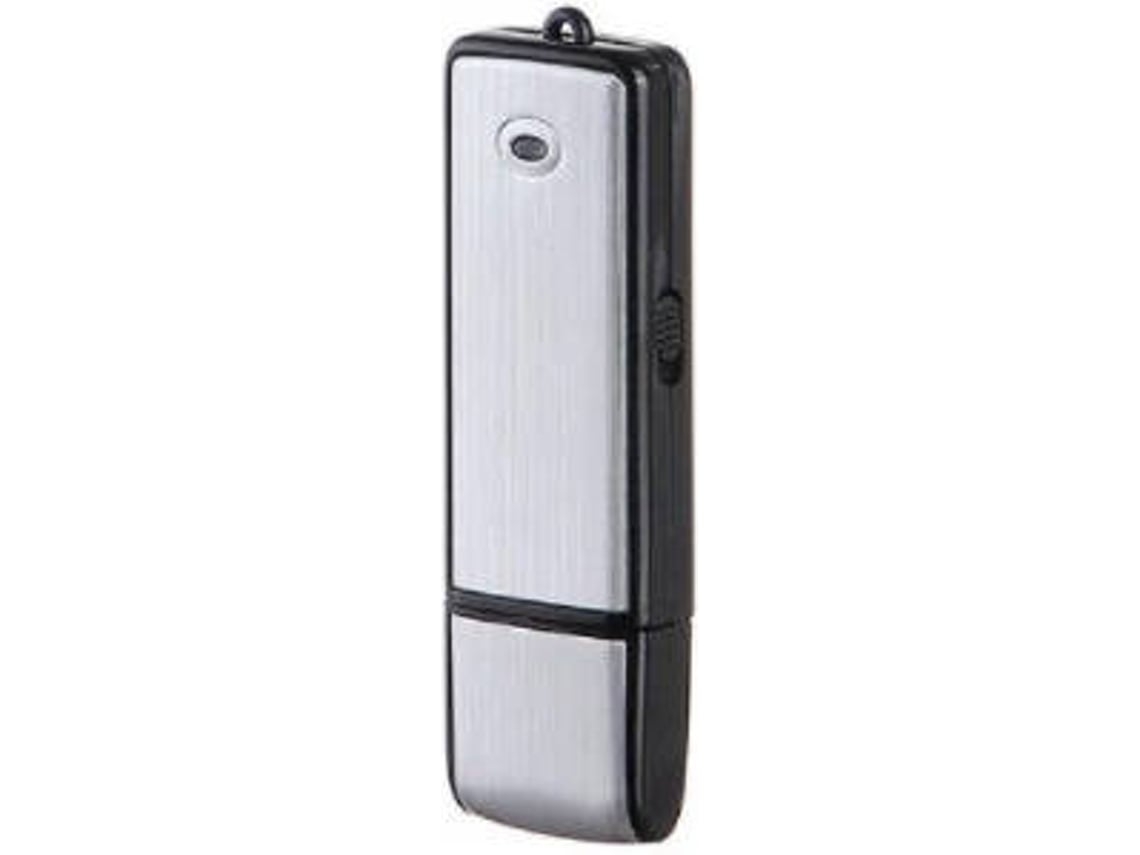 Mini Gravador de Voz Spy Usb + Memory Stick de 4 Gb em Um Audio Digital Pocket Dictaphone Compatível com Mac / Windowspreto