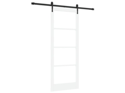 Conjunto 1 Porta Deslizante Vidaxl Branco Madeira De Pinho Maciça (83 X 211 Cm)