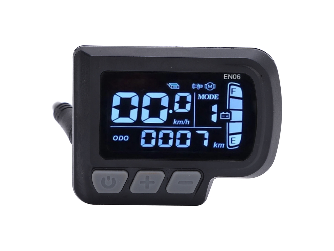 Painel LCD para patinete elétrico EN06 com conector USB de 6 pinos, resistente à água, 24v 48v