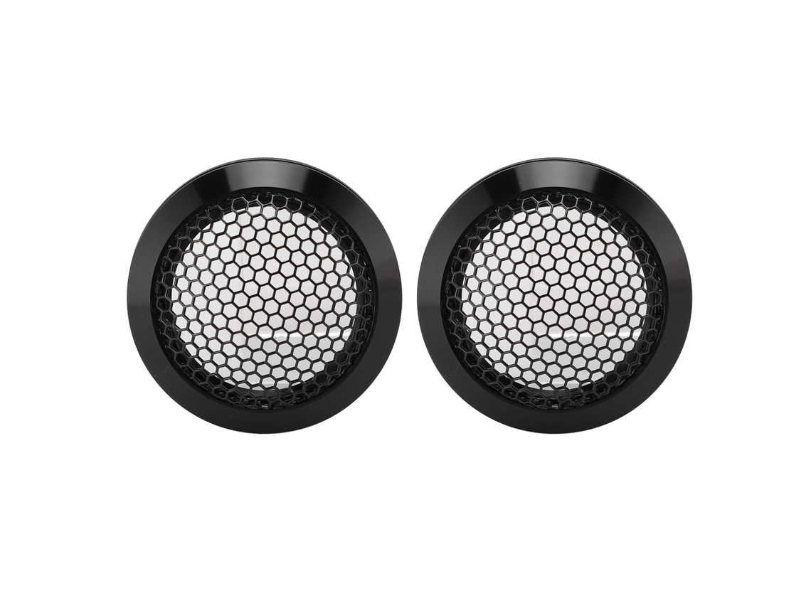 Aetheria 2pcs Capa de Alto falante de Carro Grade de Malha Metálica Protectora Teto Redonda Od 64mm Preta