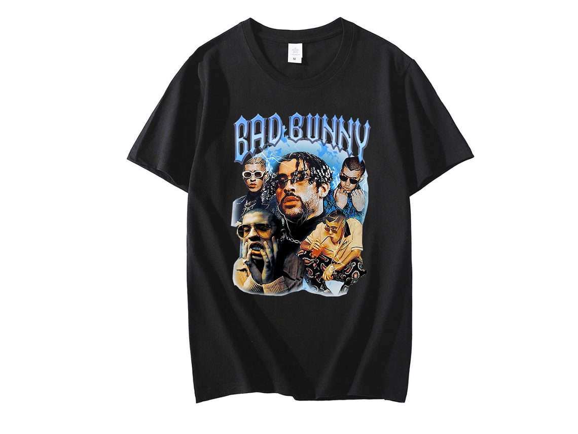 Rockinstone Bad Bunny - Vintage Graphic Bad Bunny Printed T-shirt(l)