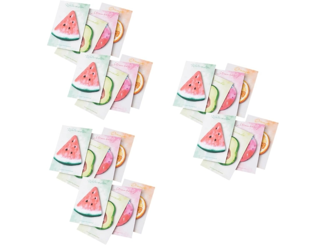Conjunto de 3 Blocos de Notas de Bolso com 8 Adesivos Divertidos para Laptops e Escritórios