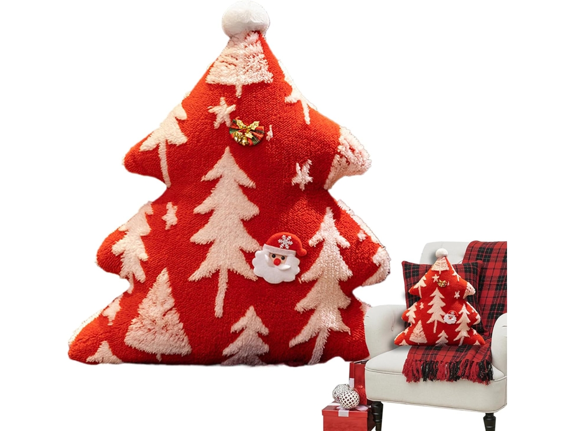 Almofadas Decorativas De Natal Em Formato De Árvore De Natal |