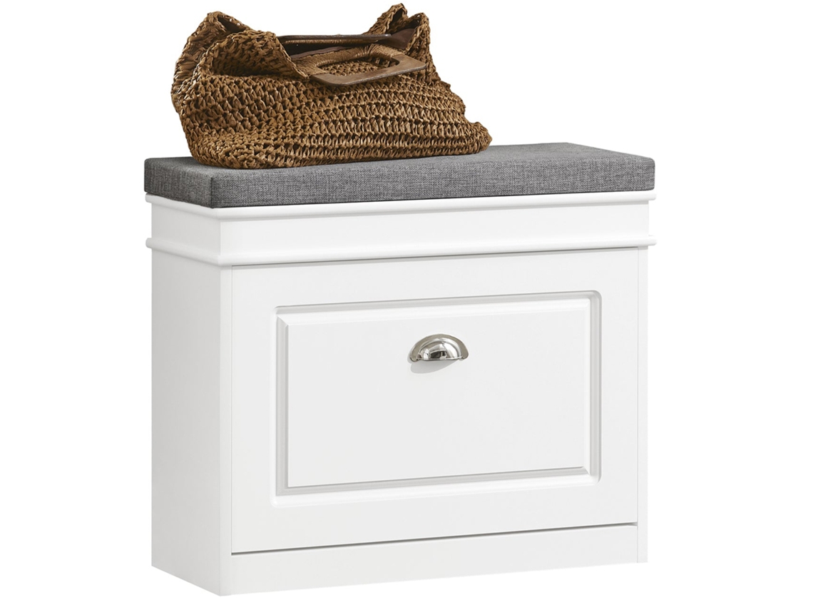 Sapateira SOBUY (Branco, Cinzento - 60x24x51 cm)