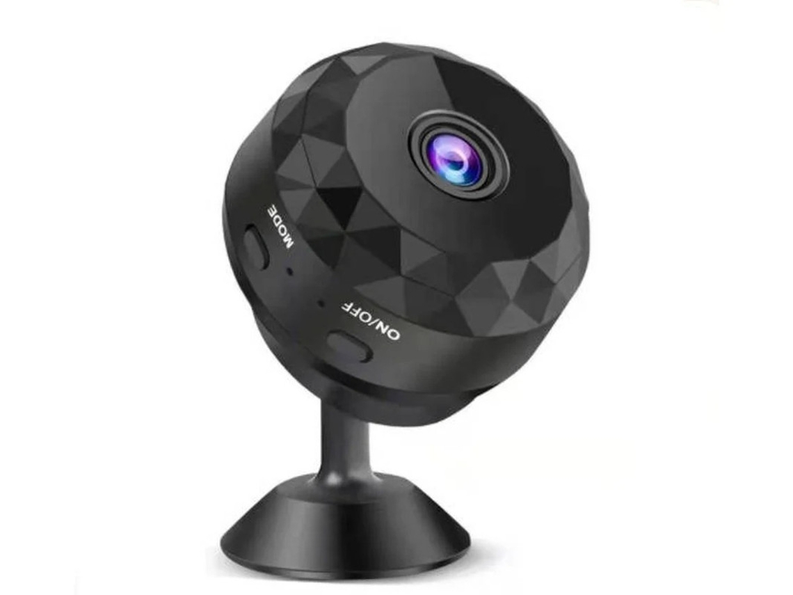 Mini câmera de segurança residencial, DVR HD 1080P, visão noturna, ângulo amplo de 90°, WiFi, sem fio, vigilância em tempo real, Bestvite (preto)