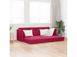 Vidaxl Sofá-cama De Chão Vinho Vermelho 213 X 70 X 77 Cm Veludo
