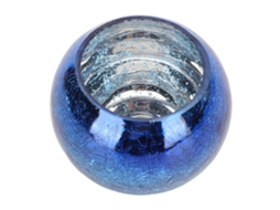 Suporte Para Velas De Chá, Vidro Romântico E Quente, Atraente, Decorativo, Feito À Mão, Texturas, Centro De Mesa, Decoração, Gradiente, Azul