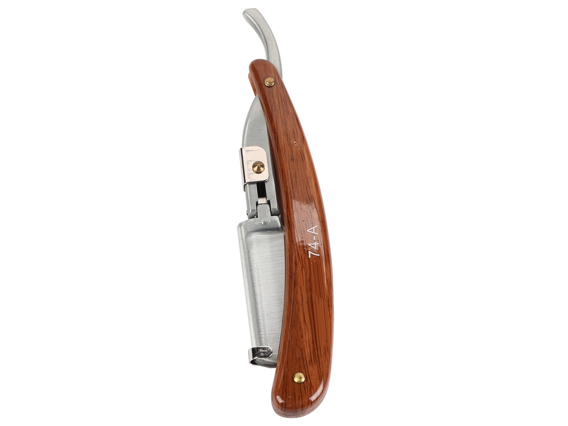 Suporte para barbeador manual clássico 2026 para máscara facial e cuidados faciais com lâminas substituíveis e design de fivela.