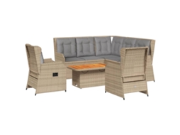 Garden Lounge Set, Garden Lounge Sets Vidaxl Bege Rattan / Vime (n/a)