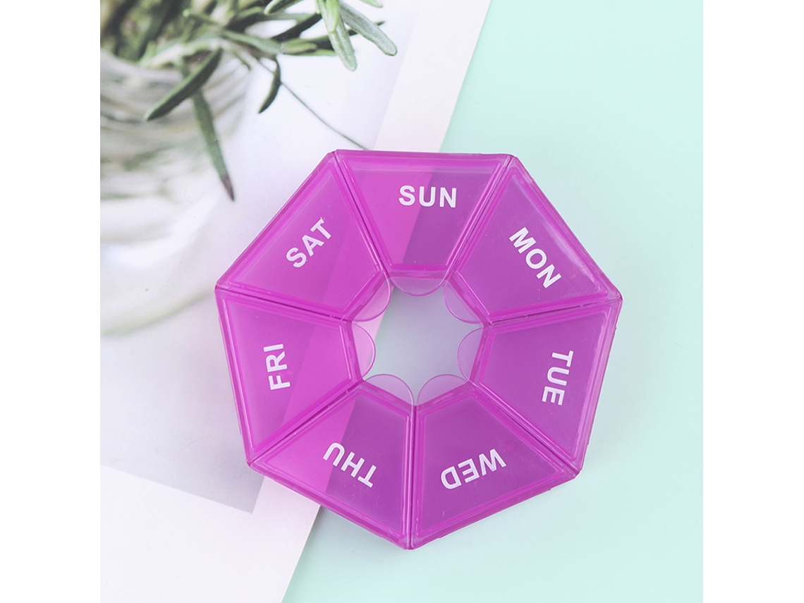 Estojo De Viagem Redondo/quadrado Para Primeiros Socorros, Com Capacidade 7 Dias, Organizador Medicamentos E Porta Comprimidos. Aquaforge
