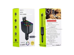 Reprodutor MP3 Bluetooth para Carro, Áudio Sem Perdas, Chamadas Viva Voz, Navegação CHABERLU