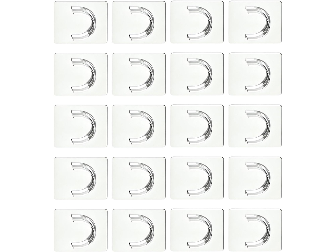 Suporte para guidão Chuveiro, 20 peças, adesivo forte, transparente, antiderrapante