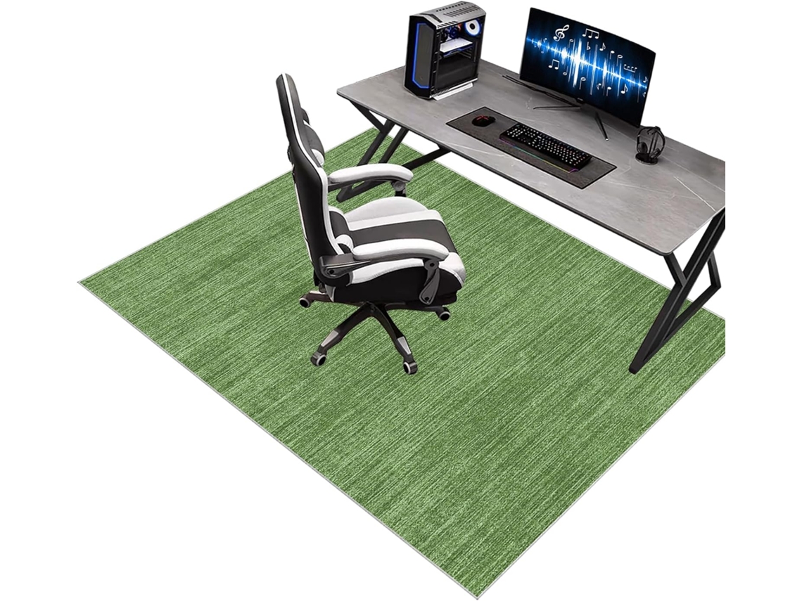 Tapete Cadeira Escritório Protetor Piso Antiderrapante Madeira Gamer, Escritório, Mesa Pisos