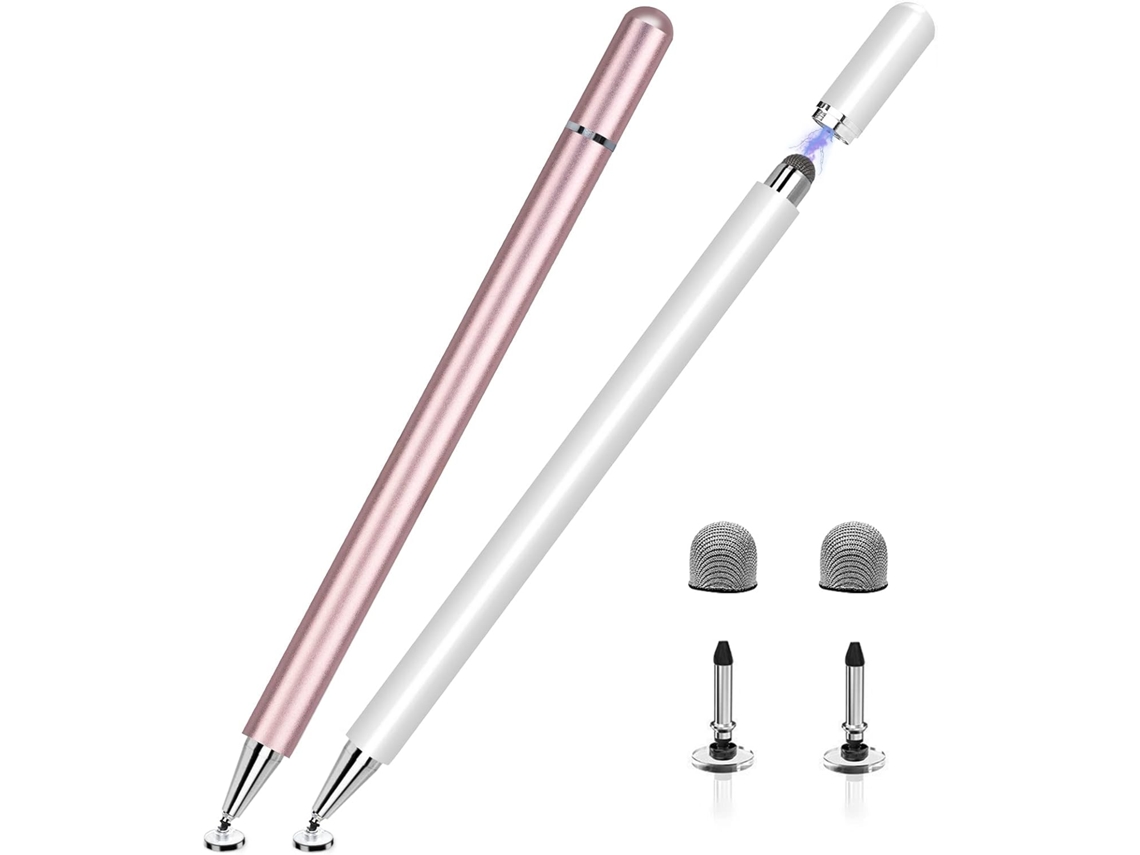 Caneta Stylus Para Ipad 2 Pack, 2 Em 1 Canetas Stylus Para Ecrãs Táteis, Caneta Capacitiva Com Tampa Magnética, Compatível Com Ipad Iphone Pro Android