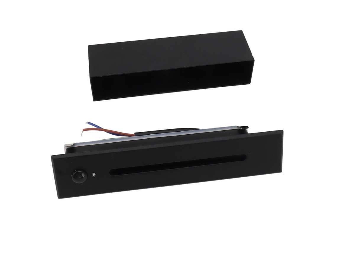 Lâmpada de Escada Led Sensor Movimento 4000k Ip65 Embutida Parede Preta 110 240v S/MARCA