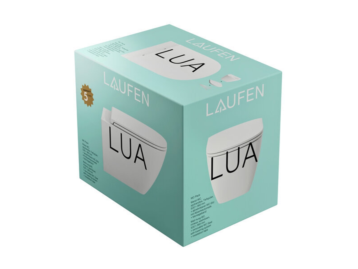 Conjunto de Sanita LAUFEN Lua Sanita Suspensa Advanced Incl. Assento de Sanita com Tampa Fixação Oculta H8660800000001