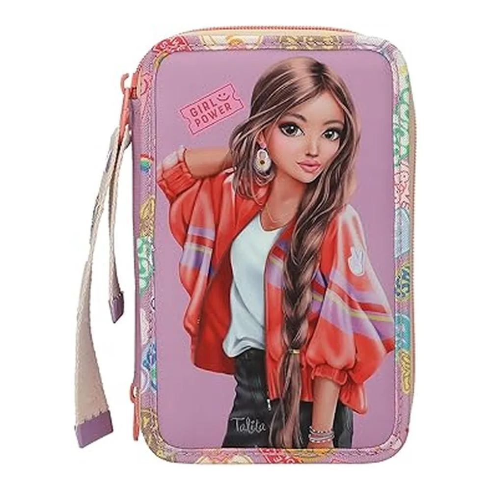 Depesche Topmodel Girl Power Estuche De 3 Compartimentos Morado 13283 Depeschep25