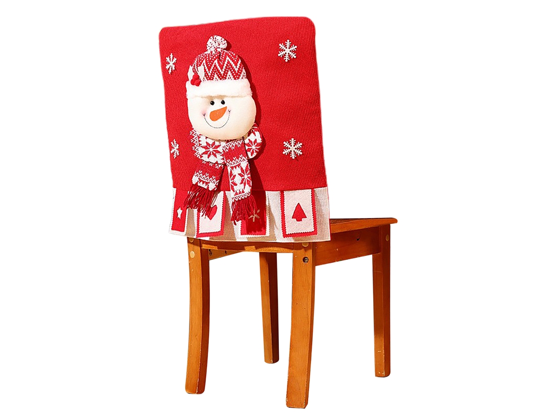 Capa De Cadeira De Natal Com Boneco De Neve E Decoração Festiva Por Laxiscreed