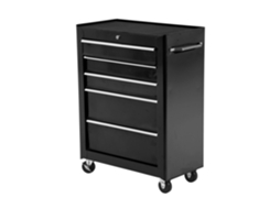Carrinho De Ferramentas Chapa De Aço Cor Preto 61,5x33x85 Cm Homcom