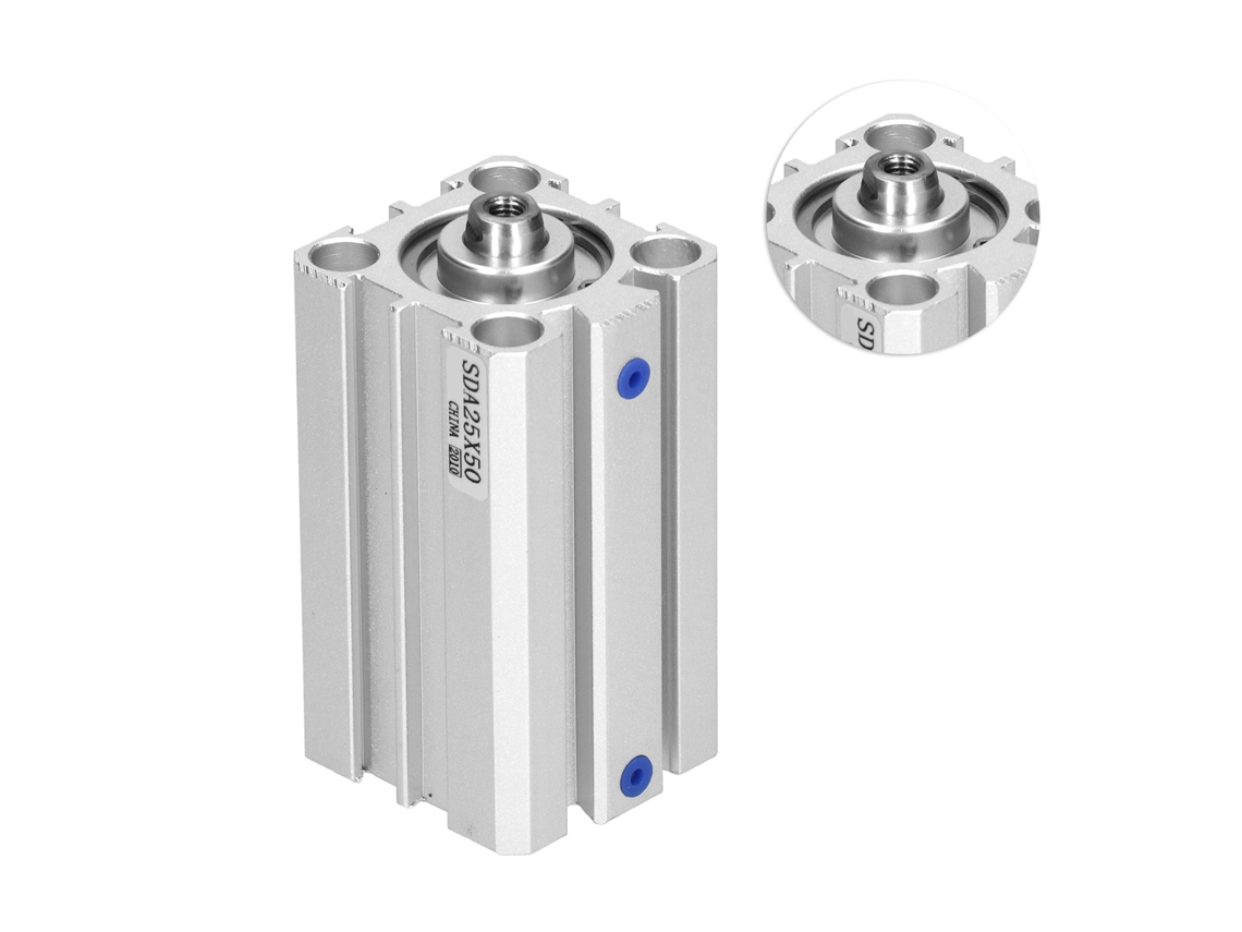 Laxiscreed Cilindro Pneumático Duplo De 25mm De Diâmetro Em Alumínio Para Sistemas Pneumáticos
