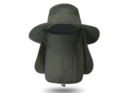 Chapéu De Sol Com Flap Removível Aba Larga Protetor Solar