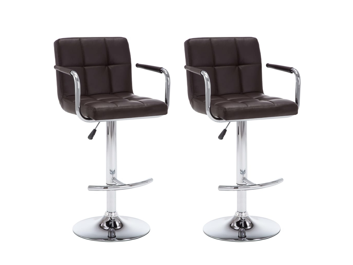 Bar Stool, Bar Stools Vidaxl Marrom Couro Artificial (n/a)