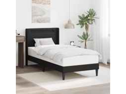 Vidaxl Estrutura Da Cama Preto 90 X 200 Cm Couro Sintético