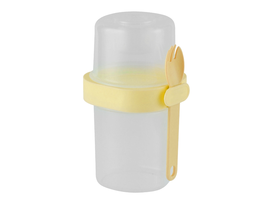 Copo Agitador De Salada, Camada Dupla, Portátil, Leite, Vegetais, Frutas, Salada, Recipiente De Armazenamento Com Tampa E Colher Para Viagens, Ao Ar L