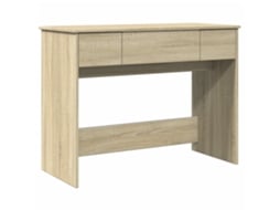 Toucador com Espelho 100x45x76 Cm Cor Carvalho Sonoma MAISON EXCLUSIVE