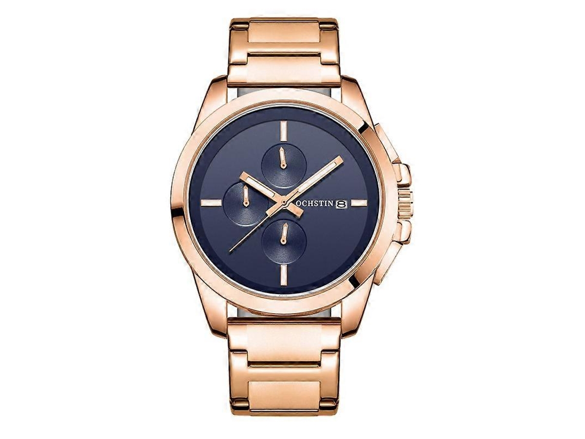 Relógio Masculino Multifuncional Ochstin 6059c Da Série Pilot Com Pulseira De Aço E Movimento De Quartzo.