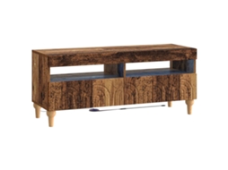 Vidaxl Gabinete De Tv Led Madeira Antiga Derivados De Madeira