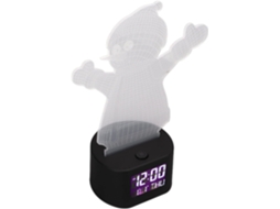 Luminária noturna LED com calendário e despertador SFUSHOS