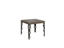 Mesa Extensível Karamay 90/246x90 Cm Cinza Pomba Com Pés Antracite Itamoby