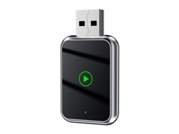 Adaptador Sem Fio Q1j Para Carplay, Bezel De Metal Prateado, Transmissão Estável, Compatibilidade Geral, Atualização Inteligente.