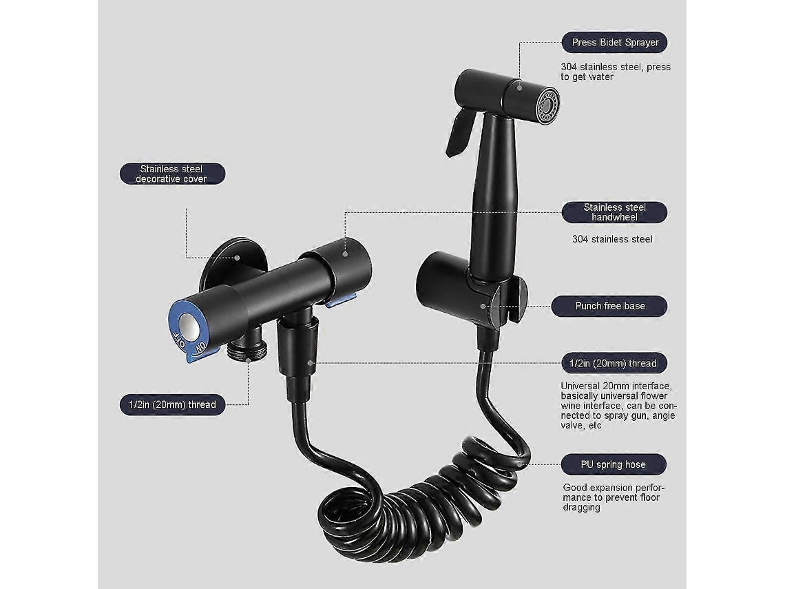 Cabeça de Chuveiro Portátil Douche Toilet Bidet Sprayer Lava Jato para Anexo Bidês TAISHENGDA
