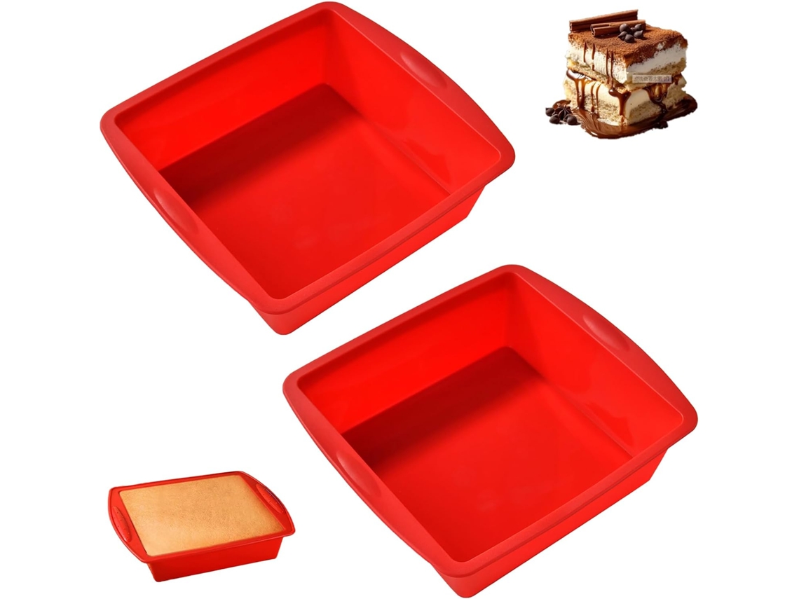 Conjunto De 2 Formas Para Pão E Bolos, Em Silicone, Revestimento Antiaderente, Para Forno, Confeitaria E Preparo Doméstico