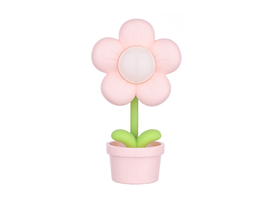 Lâmpada de Mesa Led Mini em Forma de Vaso de Flor Portátil para Quarto e Acampamento