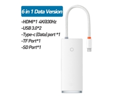 Yizhood Usb Tipo C Docking Station Para 4k Usb 3.0 Suporte Hdmi 6 Em 1 Tipo C Hub Para Macbook Pro Air Usb C Splitter Branco