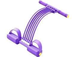 Faixa De Resistência Com Pedal 10 Tubos | Auxílio Para Treinamento Muscular Abdominal Mulheres, Homens