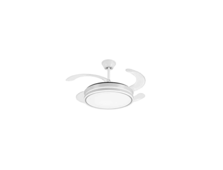Ventilador AMBRA L DC com LED branco e conectividade AKUNADECOR APP integrada