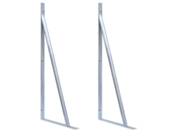 Support Bracket For Fence Post, Support Brackets For Fence Posts Vidaxl Prateado Aço (n/a)