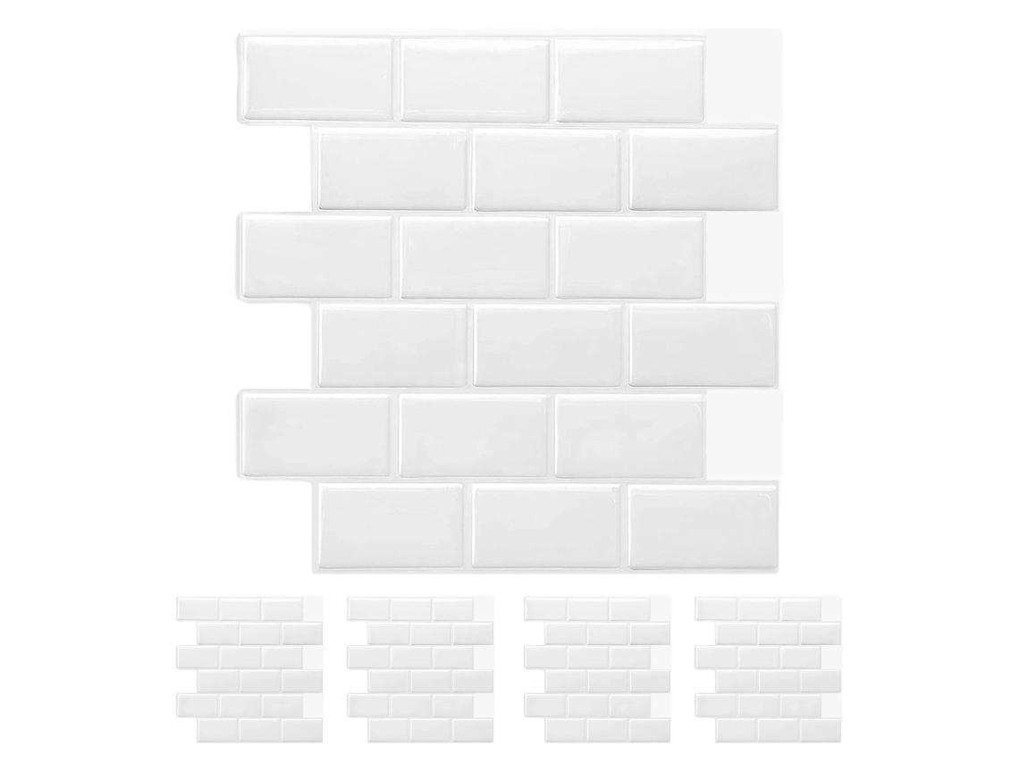 Adesivos Cerâmicos 3D 5 Peças Impermeáveis e À Prova de Umidade NEVEANCE