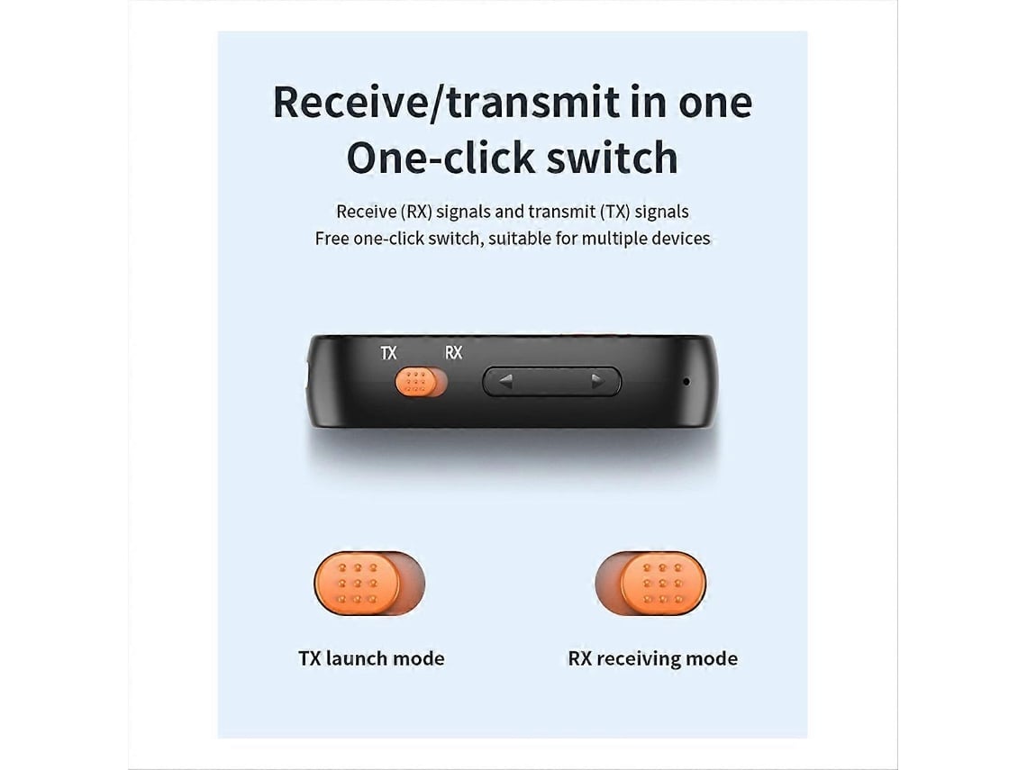 Transmissor E Receptor De Áudio Bluetooth 5.3