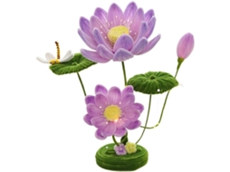 Abajur De Mesa Lotus Luminária Noturna Artesanal Kit Em Pelúcia Macia 32x 35x 10cm Para Decoração Quarto E Berçário