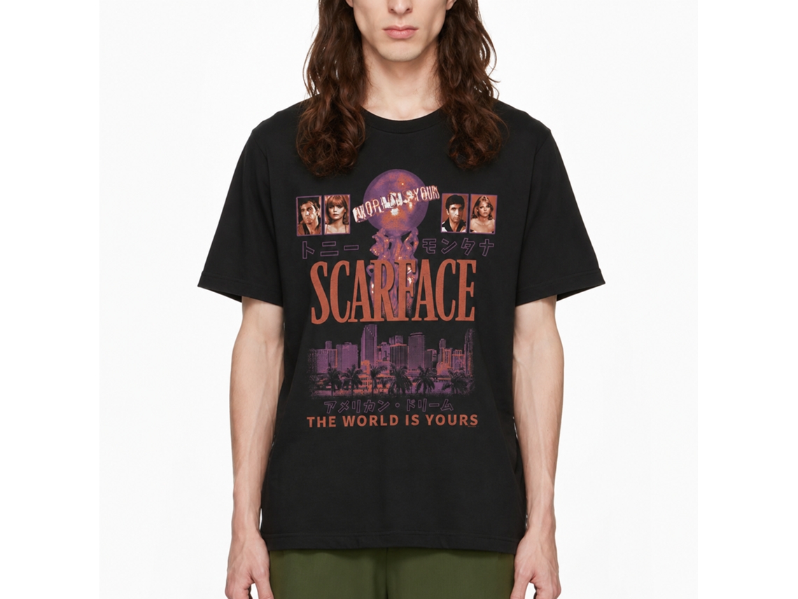 Rockinstone Scarface World Is Yours Poster Style Graphic T-shirt Size:m