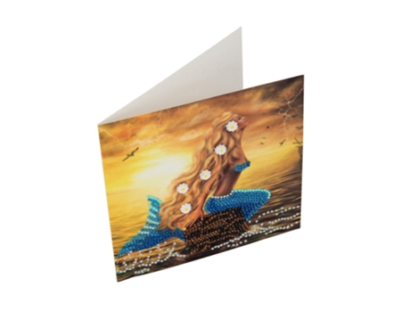 Cartão de Diamante Sereia 18 X 18 Cm Youdoit CRYSTAL ART