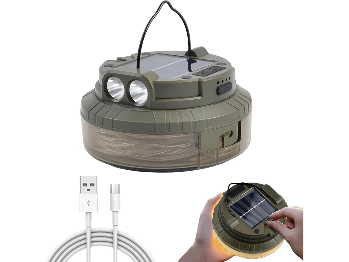 Cordão De Luzes Para Camping | Luzes Solares De Led Para Barraca | Lanterna Recarregável À Prova Dá Gokoco
