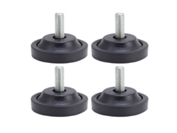 4pcs pés de borracha com parafuso ajustável M10 para móveis, diâmetro 58mm | S/MARCA