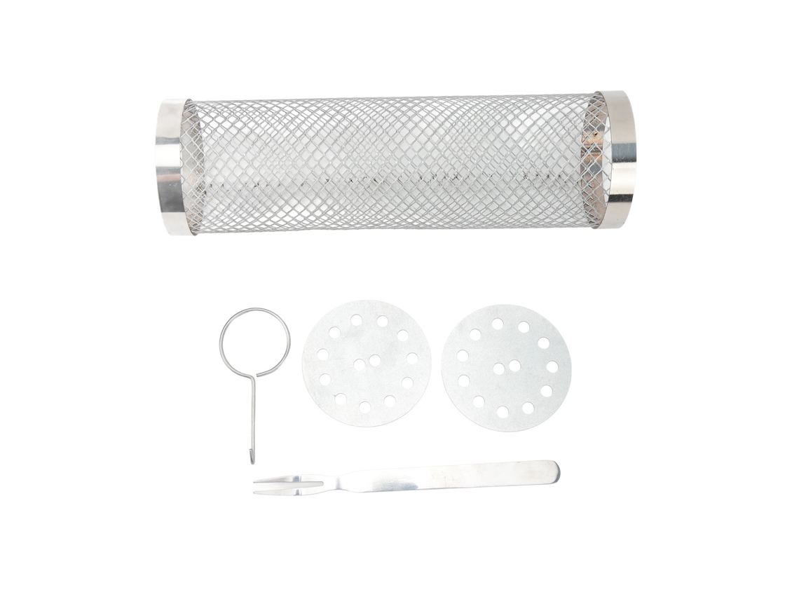 Cesta de Churrasco de Aço Inoxidável Rolante 29.5cm