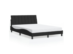 Bed Frame, Bed Frames Vidaxl Preto Madeira Processada (140 X 190 Cm)
